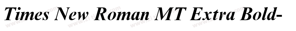 Times New Roman MT Extra Bold字体转换